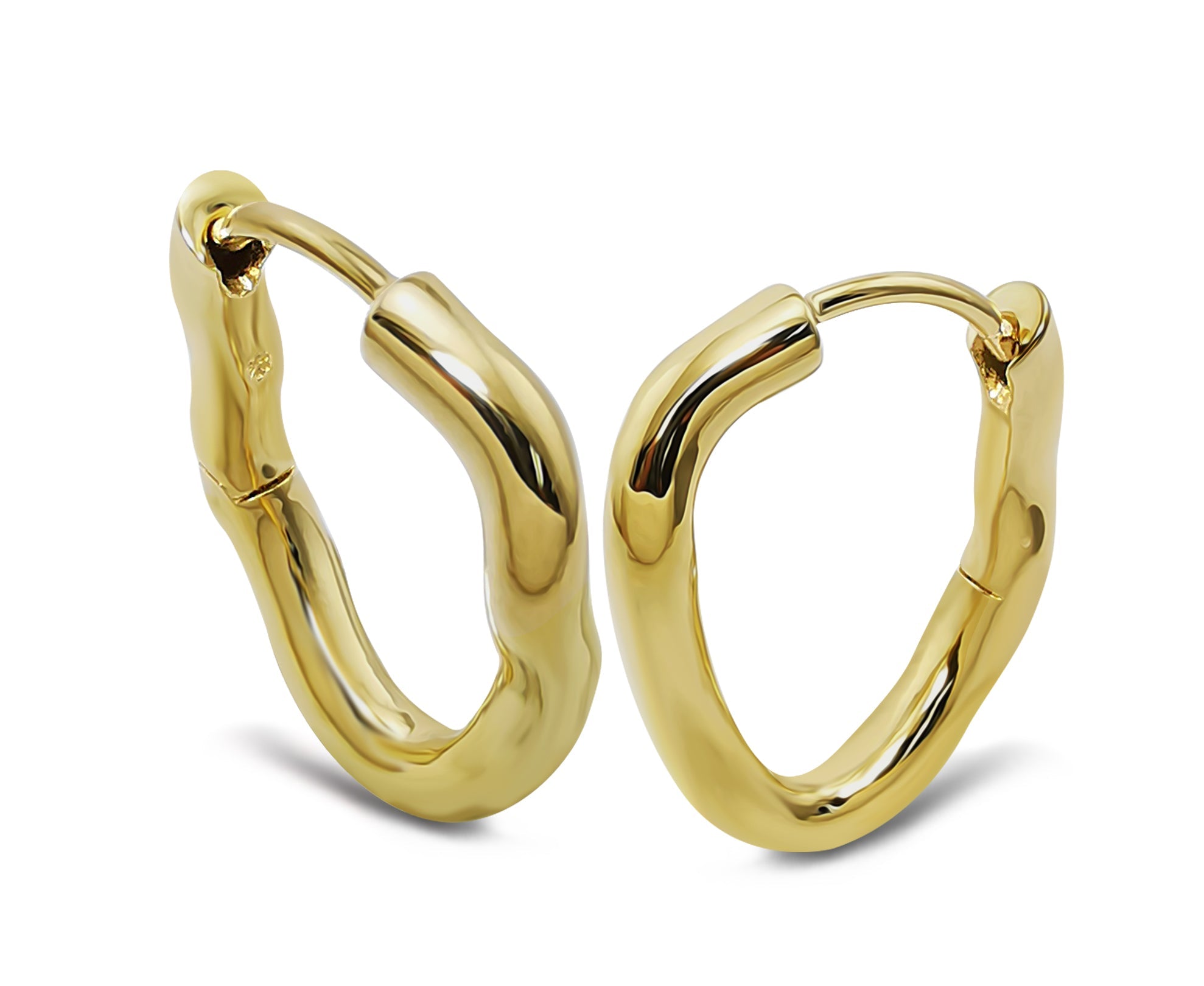 Twist Hoop Earrings - Gold