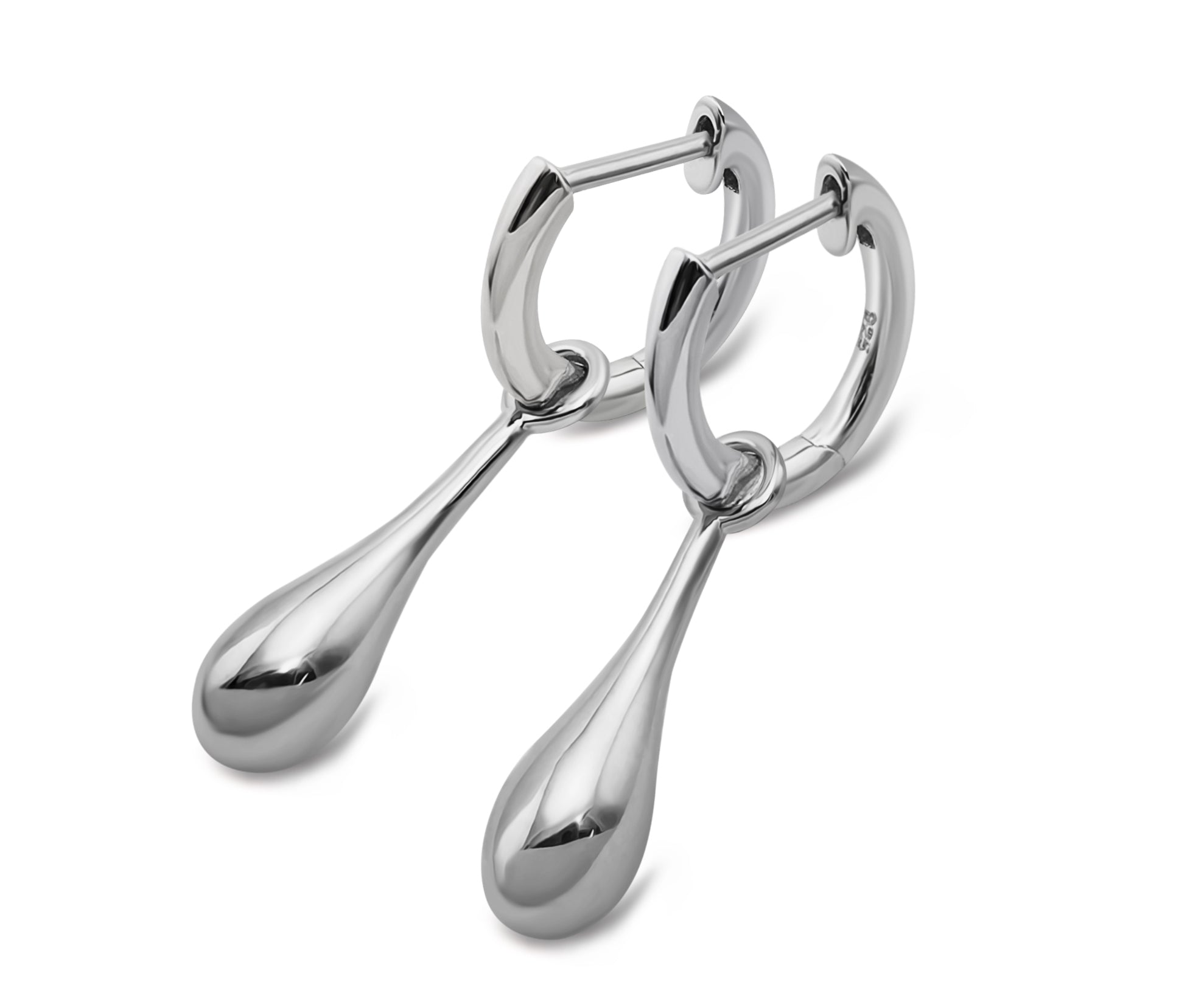 Oorringen met Druppel Hanger Zilver JE048S-0