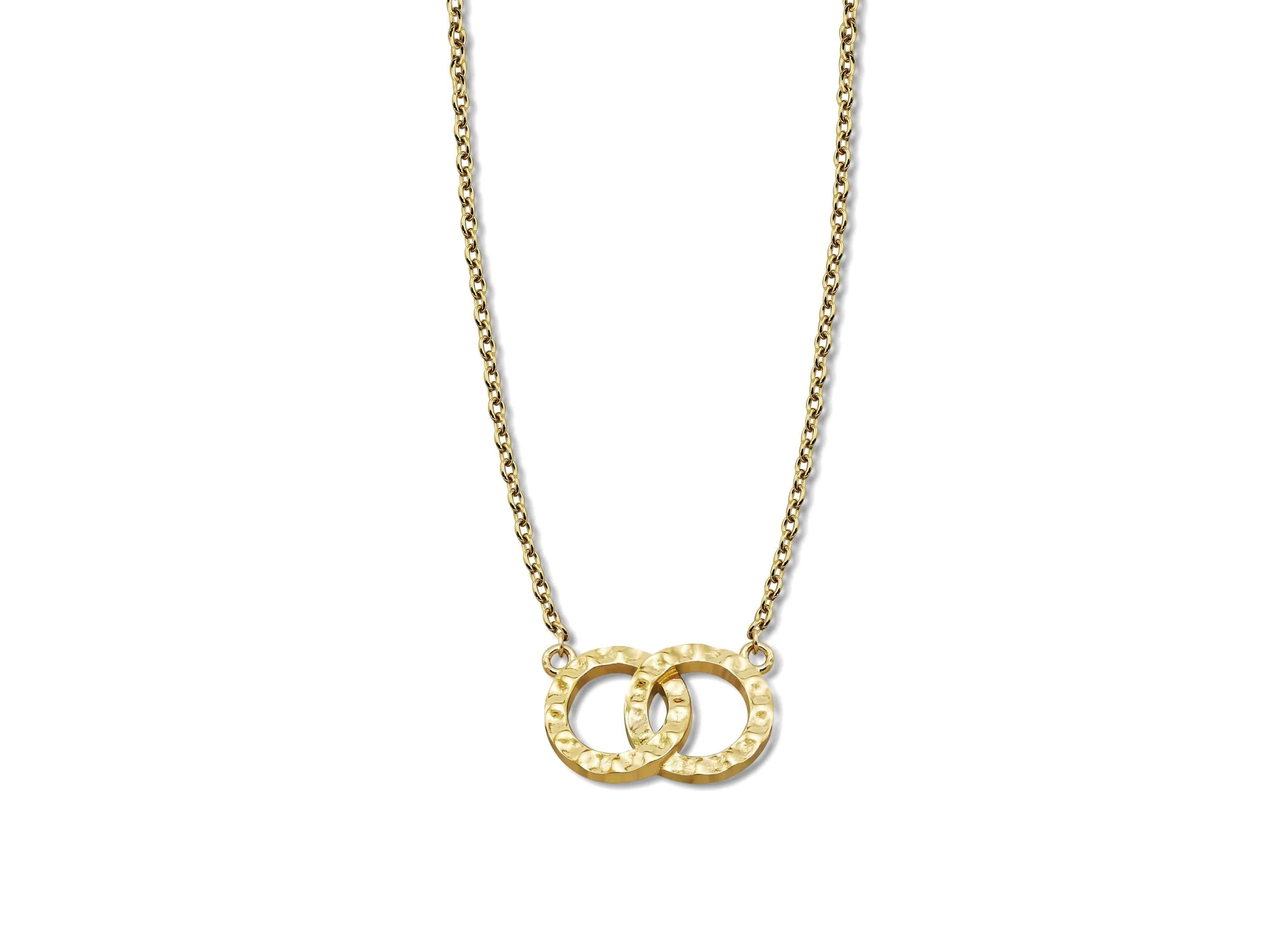 Connected Rings Pendant Necklace - Gold