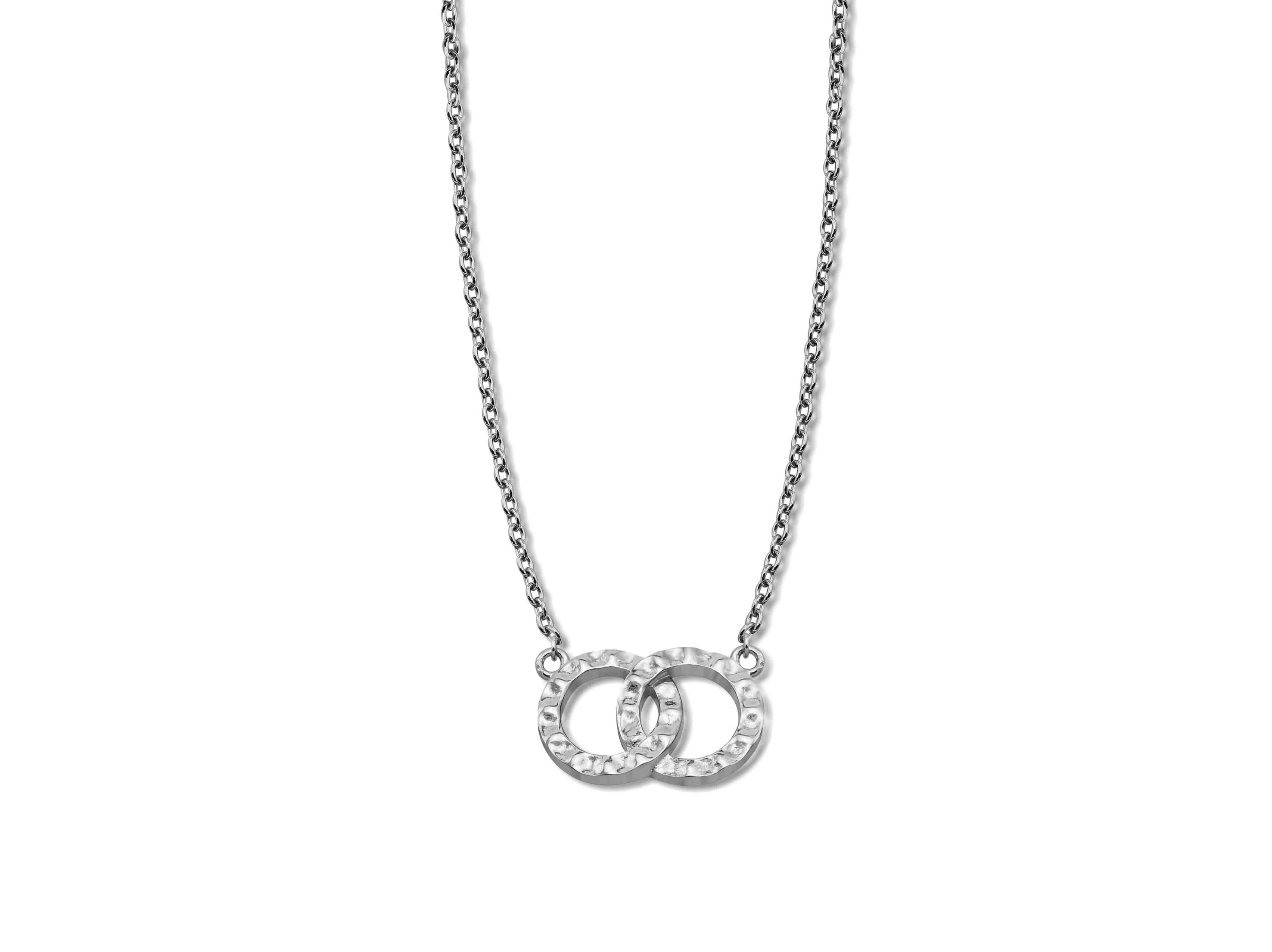 Connected Rings Pendant Necklace - Silver